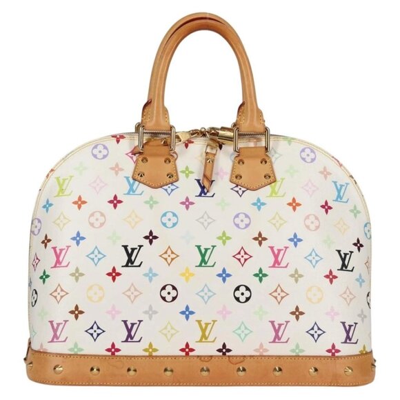 LOUIS VUITTON Monogram Multicolor Alma GM Hand Bag White M40441 LV Auth 131827V - Picture 2 of 16